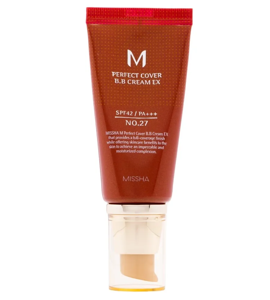 obrazek 1 Missha M Perfect Cover Krem BB SPF 42 PA+++ Honey Beige No 27 Honey Beige 50 ml