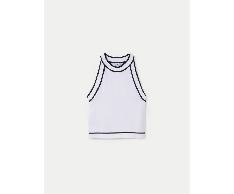 obrazek 1 Mayoral Top 6041 Biały Slim Fit
