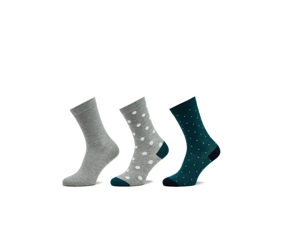 obrazek 1 Pepe Jeans Zestaw 3 par wysokich skarpet unisex Polkadot Cr 3P PLU30022 Szary