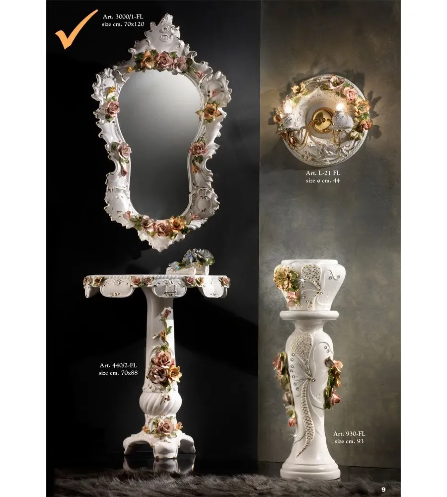 picture 1 Mirror decorated with roses