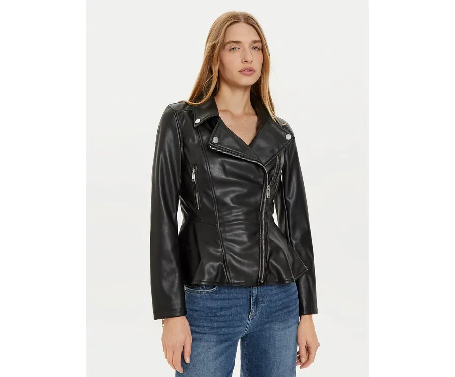 obrazek 1 Guess Kurtka z imitacji skóry W4BL3T KCP70 Czarny Regular Fit