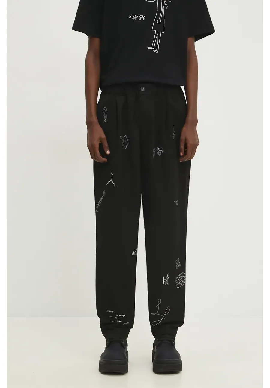 obrazek 1 Undercover spodnie bawełniane kolor czarny proste UC2D4505.2