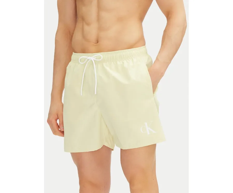 obrazek 1 Calvin Klein Swimwear Szorty kąpielowe KM0KM01101 Żółty Regular Fit