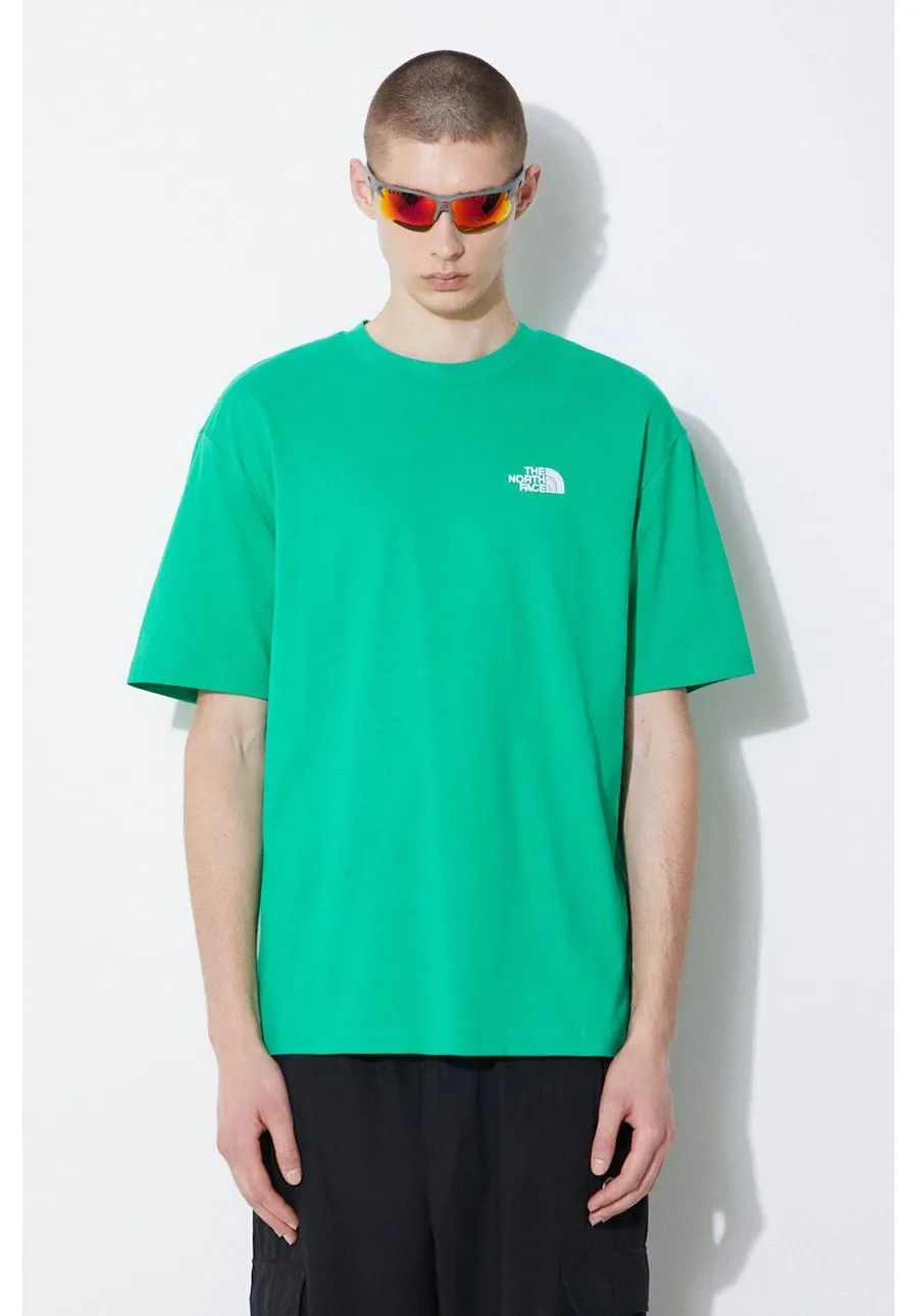 obrazek 1 The North Face t-shirt bawełniany Essential męski kolor zielony z aplikacją NF0A87NRPO81