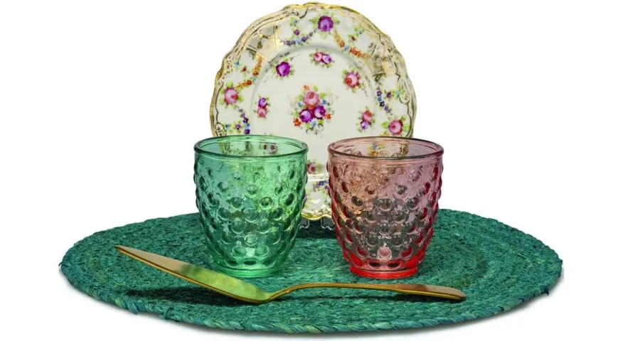 obrazek 2 Komplet 6 oryginalnych turkusowych szklanek do wody Bubbles – IVV