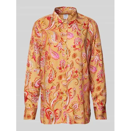 Zdjęcie Bluzka o kroju regular fit z kołnierzykiem koszulowym