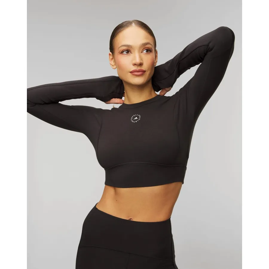 obrazek 1 Czarny Top Sportowy Damski Stella Mccartney Asmc Tst Crop Adidas by Stella McCartney