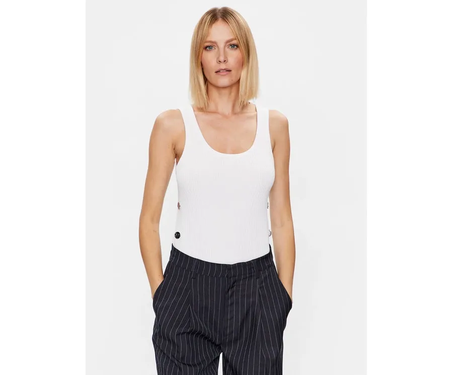 obrazek 1 MICHAEL Michael Kors Top MS36P9U33D Biały Slim Fit
