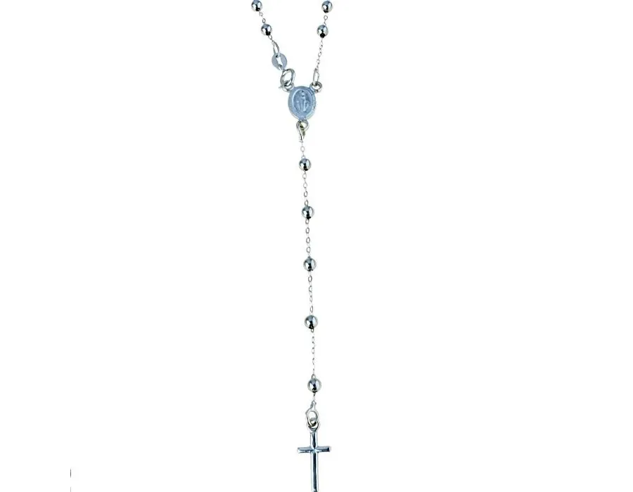 obrazek 1 Genialny łańcuszek różaniec 45 cm z błyszczącymi ziarenkami