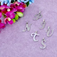 Picture White gold pendant with a choice of letters