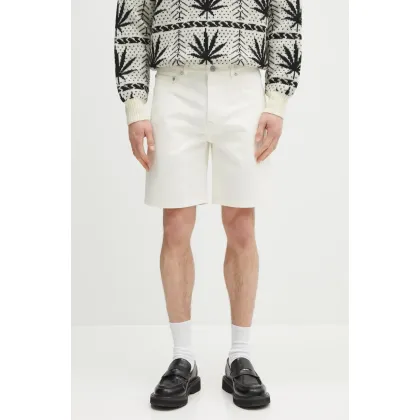 Zdjęcie Lacoste szorty jeansowe męskie kolor beżowy FH9932