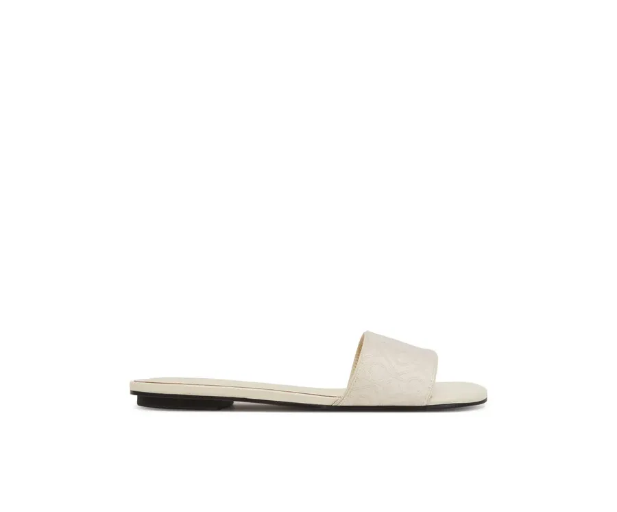 obrazek 1 Calvin Klein Klapki Flat Slide Jacq HW0HW02388 Écru