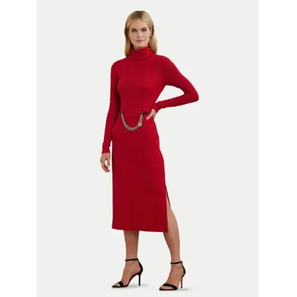 Zdjęcie LAUREN RALPH LAUREN Sukienka dzianinowa 250951822002 Czerwony Slim Fit
