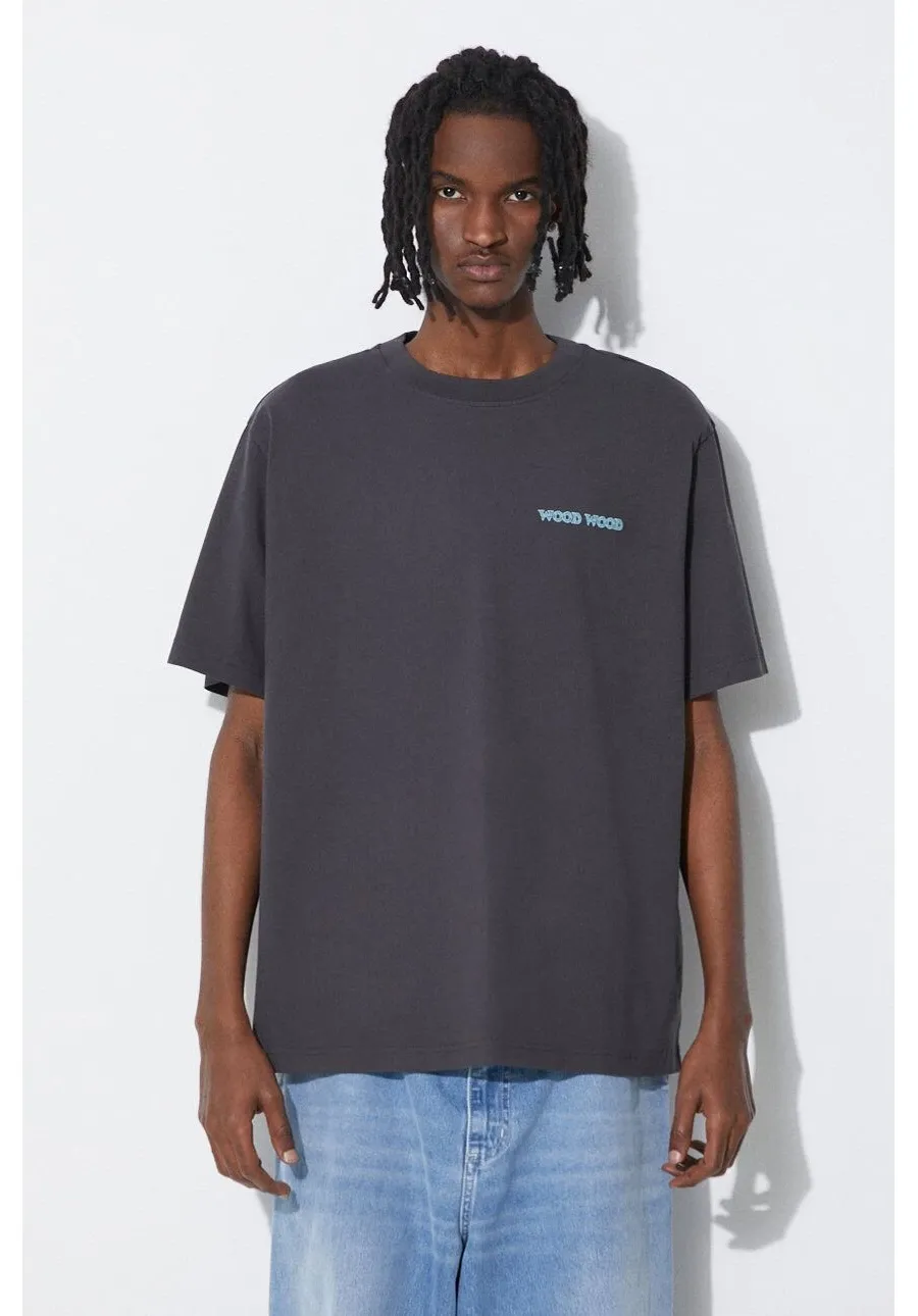 obrazek 1 Wood Wood t-shirt bawełniany Haider Tribe męski kolor szary z nadrukiem 12415705.2507