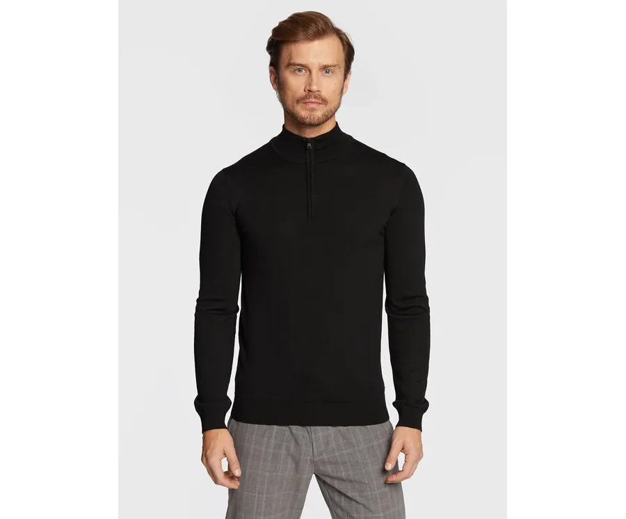 obrazek 1 Hugo Sweter San Quirin-M 50474175 Czarny Regular Fit HUGO
