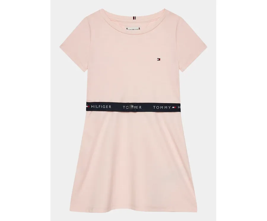 obrazek 1 Tommy Hilfiger Sukienka codzienna Essential Skater KG0KG07776 D Różowy Regular Fit