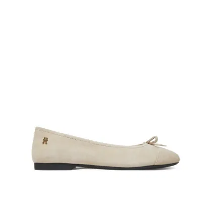 Zdjęcie Tommy Hilfiger Baleriny Toe Cap Suede Ballerina FW0FW08909 Beżowy