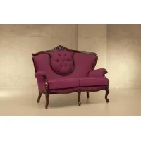 Zdjęcie Elegancka bordowa sofa w stylu francuskim do salonu – Morello Gianpaolo
