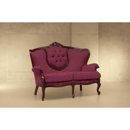 Zdjęcie Elegancka bordowa sofa w stylu francuskim do salonu – Morello Gianpaolo