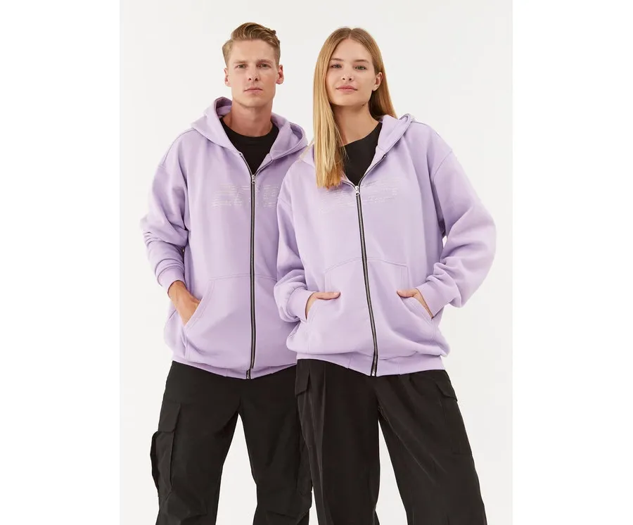 obrazek 1 2005 Bluza Unisex Signature Zip Fioletowy Regular Fit