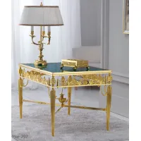 Picture Elegant coffee table with a malachite top