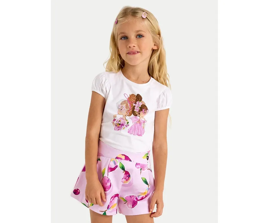 obrazek 1 Mayoral Szorty materiałowe 3905 Różowy Regular Fit