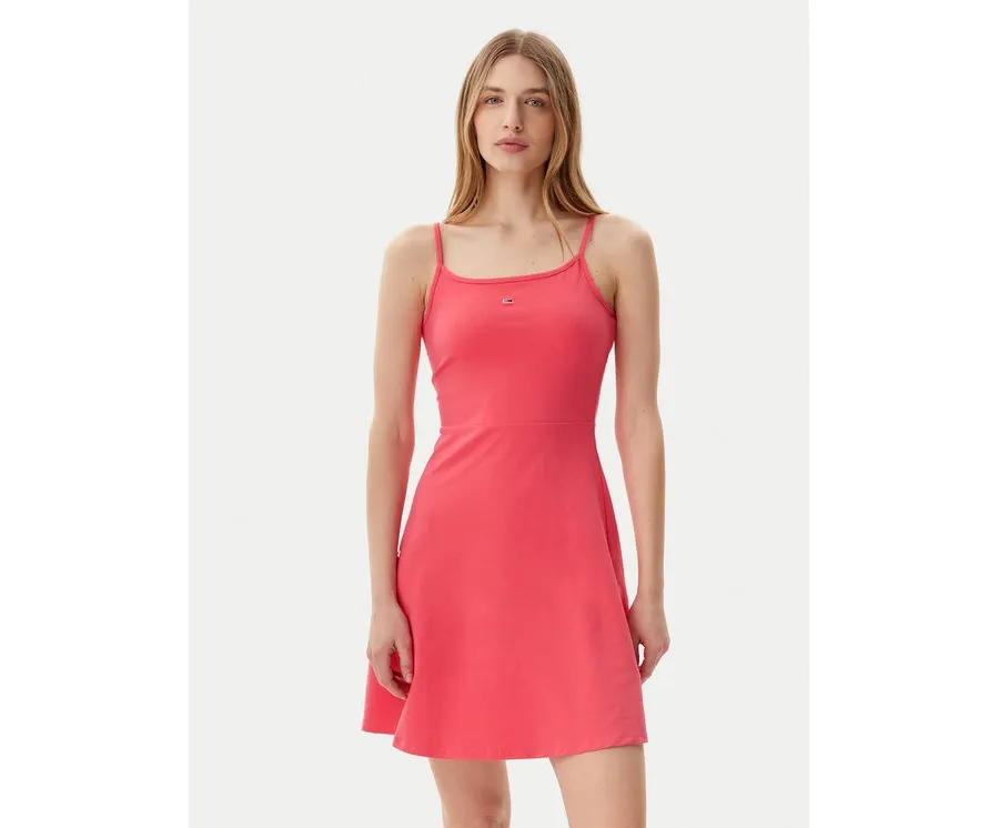 obrazek 1 Tommy Jeans Sukienka letnia Essential DW0DW21354 Różowy Slim Fit