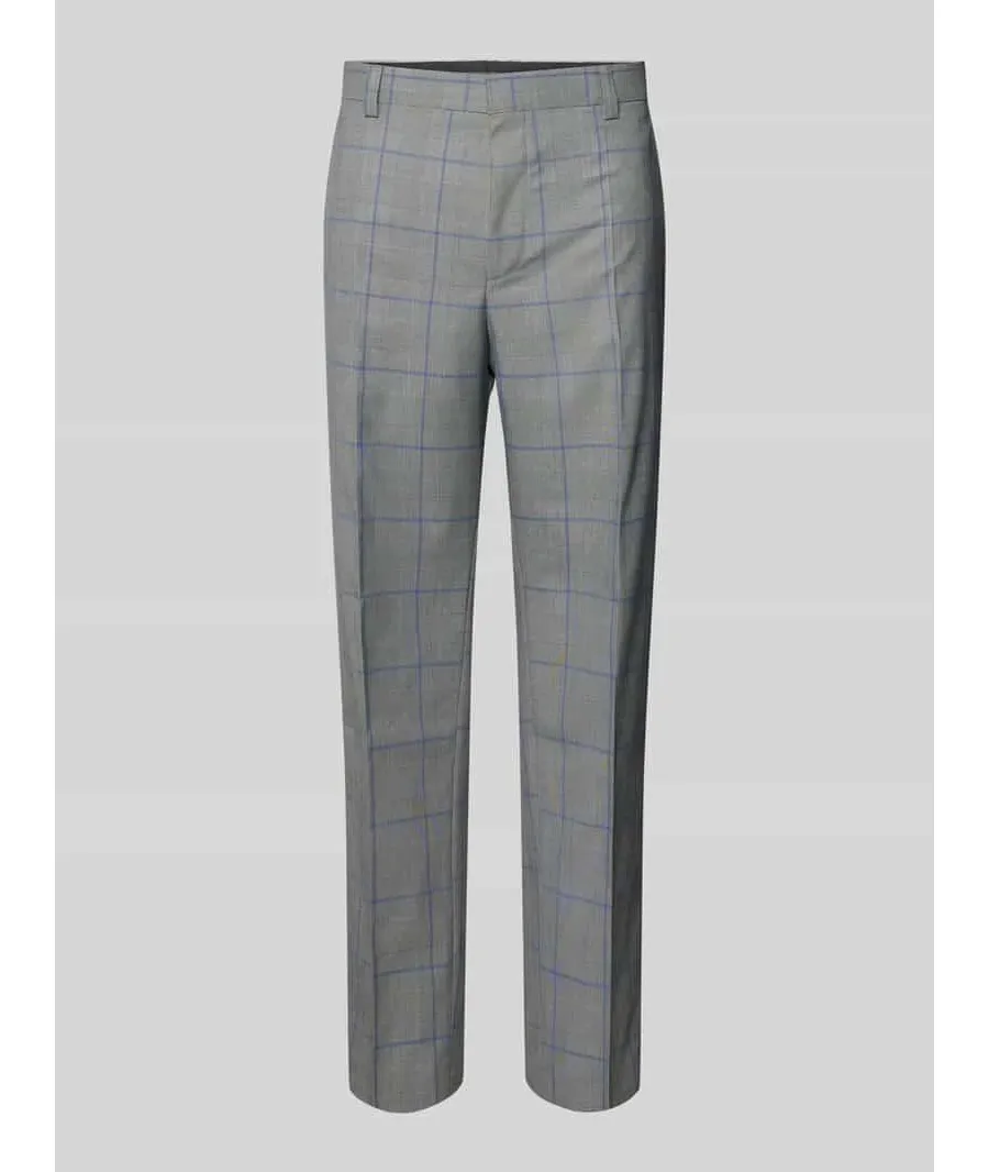 obrazek 1 Spodnie do garnituru o kroju regular fit z zakładkami w pasie model ‘Teagan’