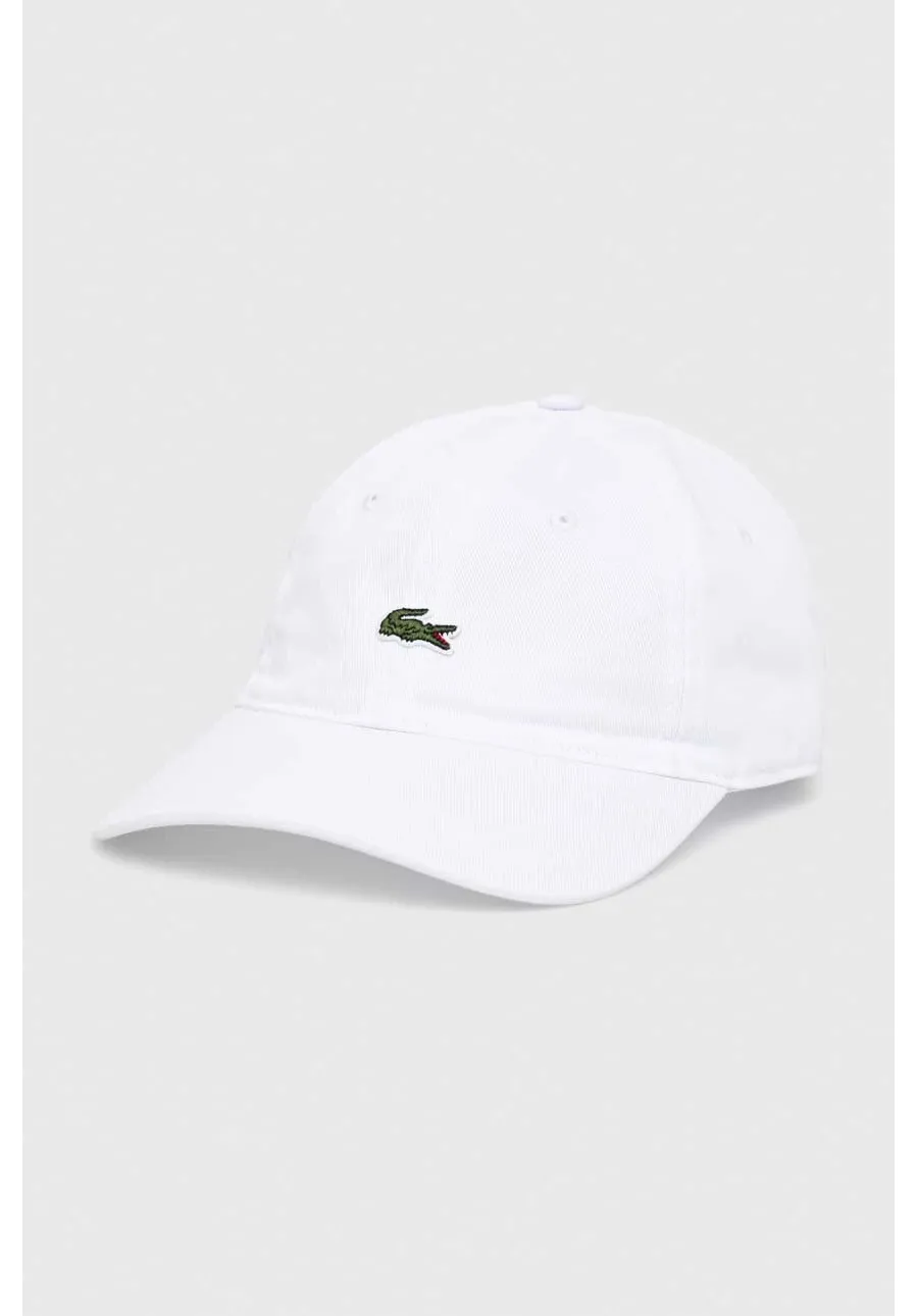 obrazek 1 Lacoste czapka z daszkiem bawełniana kolor biały z aplikacją RK0491-031