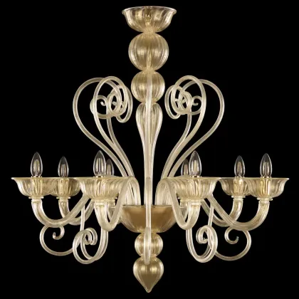 Zdjęcie Ekskluzywna włoska szklana lampa sufitowa - szkło murano wykonane ręcznie