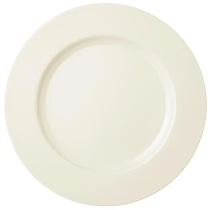 Zdjęcie Kremowy okrągły 28-centymetrowy porcelanowy talerz z Niemiec – Tettau