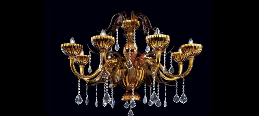 obrazek 1 Wyjątkowy żyrandol ze szkła Murano z Włoch – Vetreria Artistica Rosa