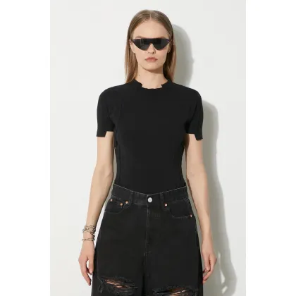 Zdjęcie VETEMENTS t-shirt Blackout Cut-Up Fitted T-Shirt damski kolor czarny UE64TR100B