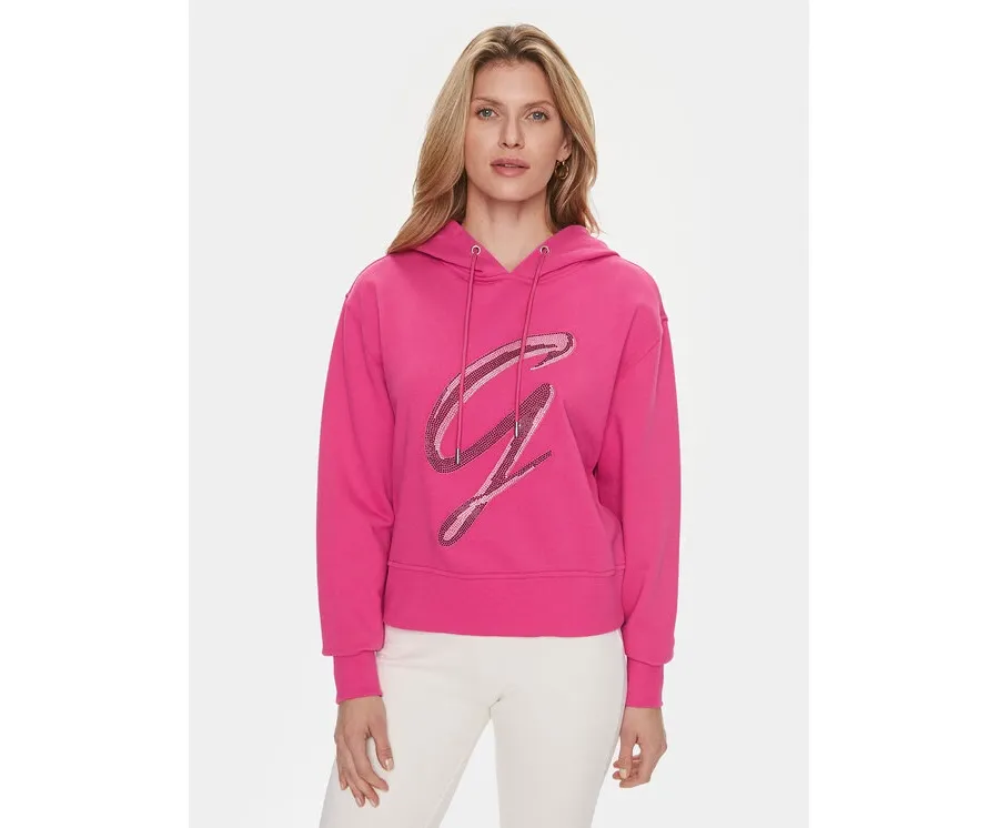 obrazek 1 Guess Bluza W3BQ10 KBKM0 Różowy Regular Fit