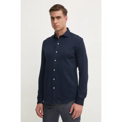 Zdjęcie Polo Ralph Lauren koszula bawełniana męska kolor granatowy regular z kołnierzykiem klasycznym 710958122