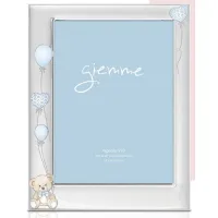 Zdjęcie Stylowa srebrna ramka 13х18 cm z niebieskimi zdobieniami