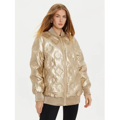 Zdjęcie Guess Kurtka z imitacji skóry Marianne W4BL60 WGB20 Złoty Regular Fit