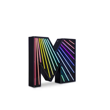 Zdjęcie Kolorowa neonowa litera M