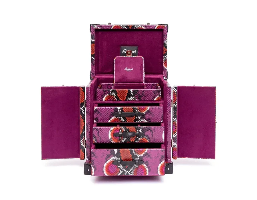 obrazek 4 Stylowy kuferek Amour Deluxe na biżuterię w kolorze różowym