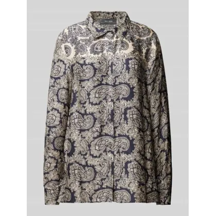 Zdjęcie Bluzka koszulowa o kroju regular fit z wiskozy z kołnierzykiem typu kent model ‘Eike’