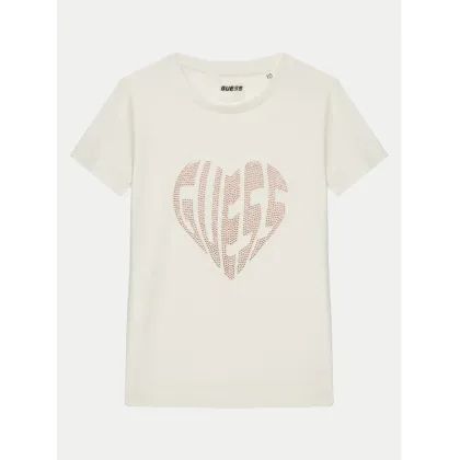 Zdjęcie Guess T-Shirt J5RI46 J1314 Écru Regular Fit