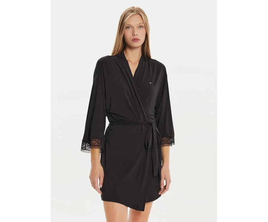 obrazek 1 Tommy Hilfiger Szlafrok UW0UW05563 Czarny