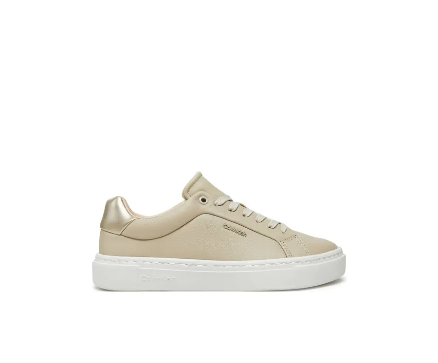 obrazek 1 Calvin Klein Sneakersy Cupsole Lace Up W/Ml HW0HW02288 Écru