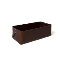 Picture Stylish Italian towel box made of natural leather
