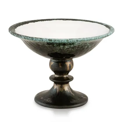 Zdjęcie Ceramiczna miska na cokole z reaktywnym szkliwem - Ahura