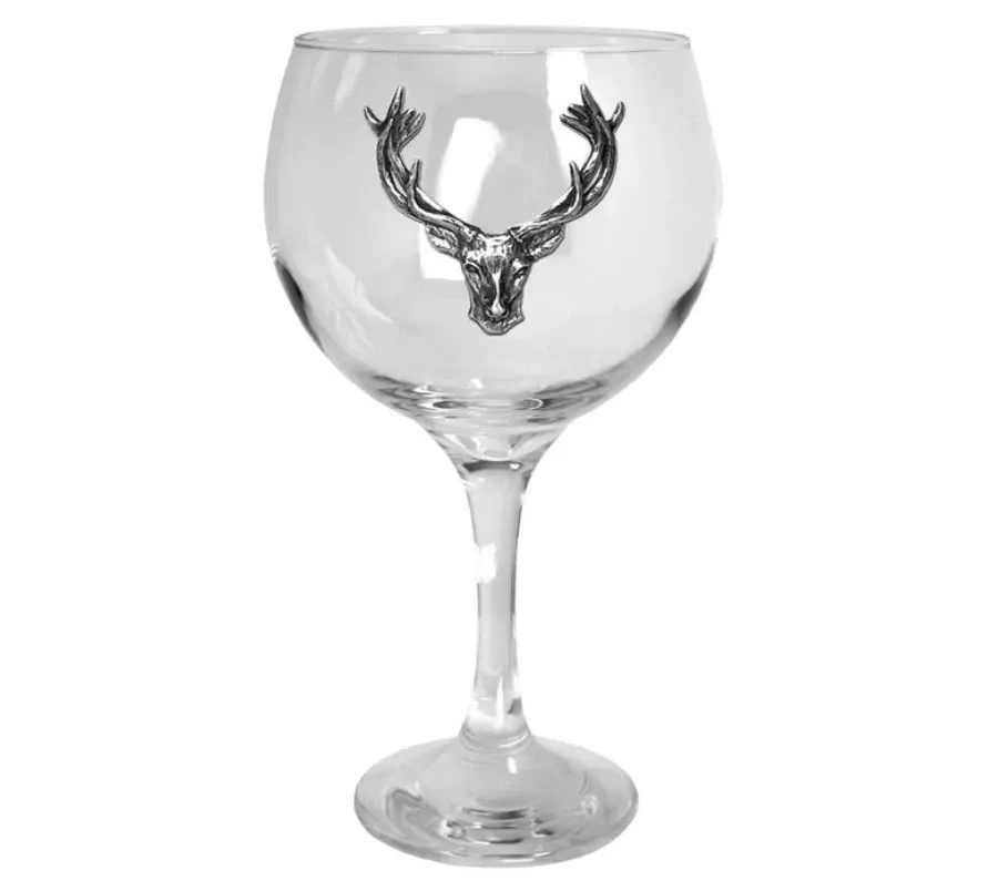obrazek 4 Solidny spersonalizowany kieliszek z głową jelenia do ginu 620 ml