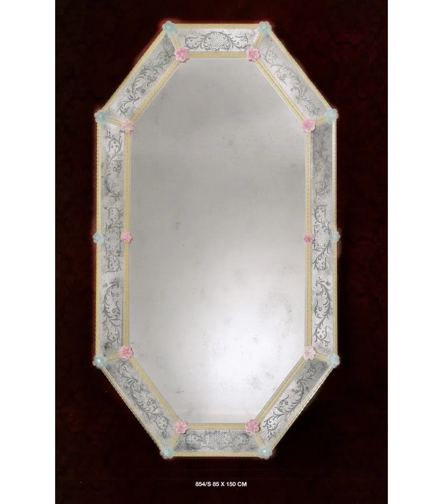 obrazek 1 Cudowne owalne lustro Murano
