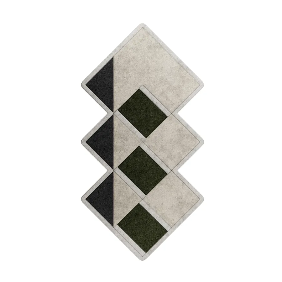 obrazek 1 Niepowtarzalny dywan retro o geometrycznym wzorze