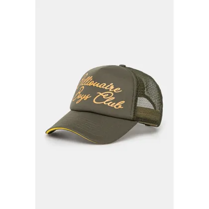Zdjęcie Billionaire Boys Club czapka z daszkiem Script Trucker Cap kolor zielony z aplikacją B24470