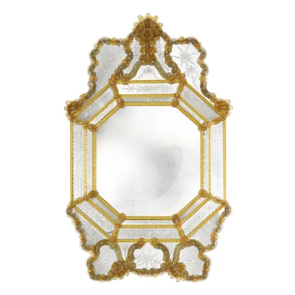 Zdjęcie Eleganckie lustro z kolekcji Doge 0100 w odcieniu bursztynu